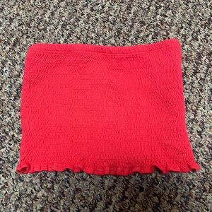NWOT Express Red Cropped Tube Top, Size Small